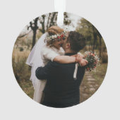 初めてのクリスマス素朴ウッドランズ水彩写真 オーナメント (裏面)