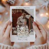 初めてのクリスマス素朴ズニューホームコラージュ シーズンカード