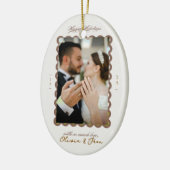 初めてのクリスマス結婚おめでとう セラミックオーナメント (左)