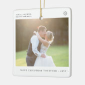 初めてのクリスマス結婚したと写メリー真 セラミックオーナメント (左)