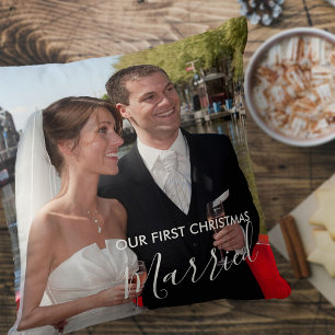 初めてのクリスマス結婚したのカスタム2写真 クッション
