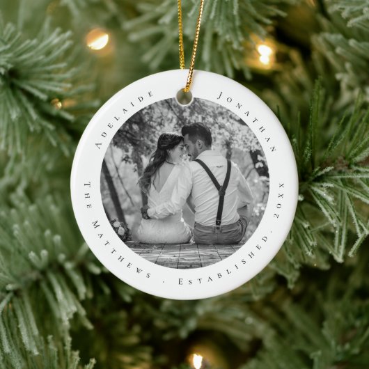 初めてのクリスマス結婚したの更新日の設定 セラミックオーナメント (ツリー)