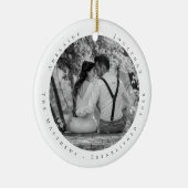 初めてのクリスマス結婚したの更新日の設定 セラミックオーナメント (右)