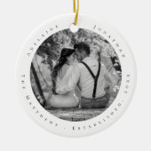 初めてのクリスマス結婚したの更新日の設定 セラミックオーナメント (正面)