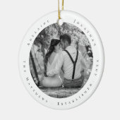 初めてのクリスマス結婚したの更新日の設定 セラミックオーナメント (左)