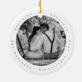 初めてのクリスマス結婚したの更新日の設定 セラミックオーナメント (裏面)