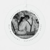 初めてのクリスマス結婚したの更新日の設定 メタルオーナメント (正面)