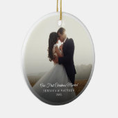 初めてのクリスマス結婚したの結婚写真保存 セラミックオーナメント (右)