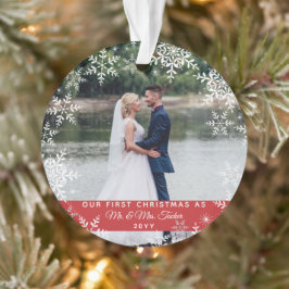 初めてのクリスマス結婚したのMr.スノーフレーク夫人 オーナメント