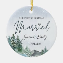 初めてのクリスマス結婚したをオーナメントとし結婚て贈り物 セラミックオーナメント