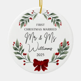 初めてのクリスマス結婚したをオーナメントとし結婚て贈り物 セラミックオーナメント