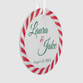 初めてのクリスマス結婚したアクリルオーナメント オーナメント (正面)