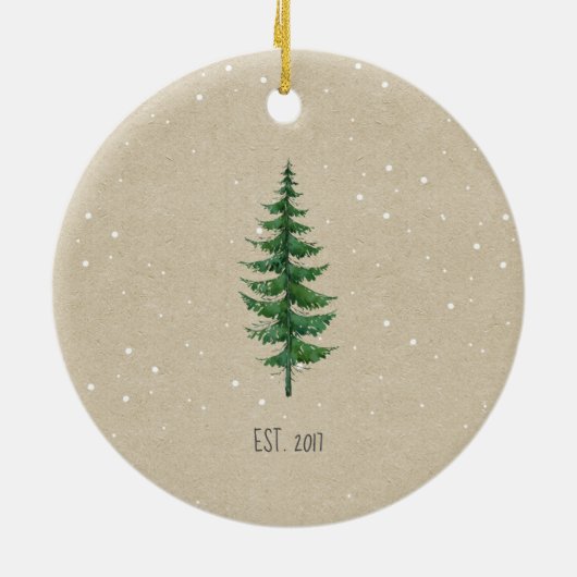 初めてのクリスマス結婚したオーナメントパーソナライズされたギフト セラミックオーナメント (裏面)