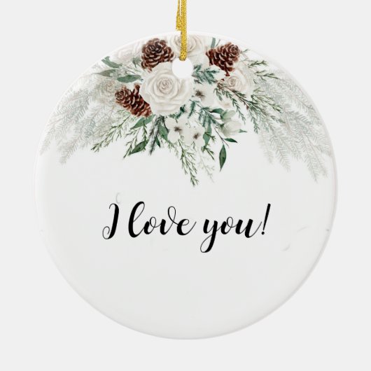 初めてのクリスマス結婚したオーナメントミスター&ミセス セラミックオーナメント (裏面)