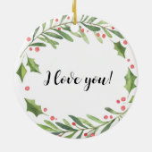 初めてのクリスマス結婚したオーナメントミスター&ミセス セラミックオーナメント (裏面)