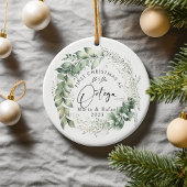 初めてのクリスマス結婚したセラミックオーナメント、リース セラミックオーナメント