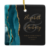 初めてのクリスマス結婚したティール（緑がかった色）エージェント金ゴールドスクリプト