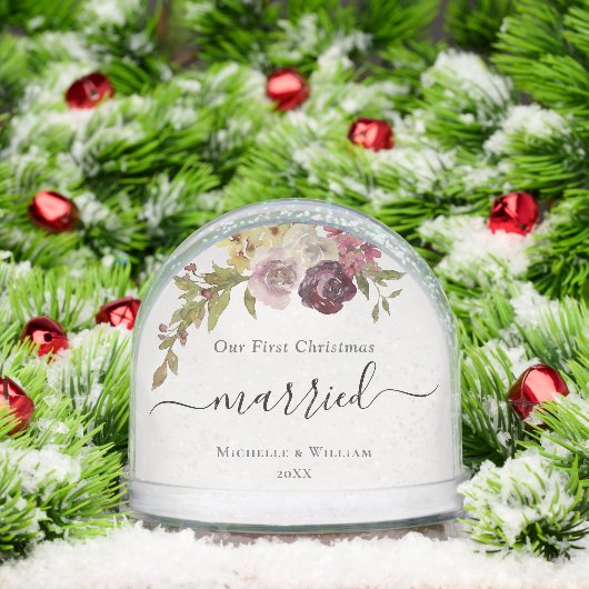初めてのクリスマス結婚したフローラモノグラム写真 (クリスマス)