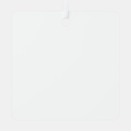 初めてのクリスマス結婚したフローラ結婚写真の白 メタルオーナメント (裏面)