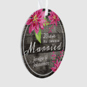初めてのクリスマス結婚したフローラ オーナメント (正面)