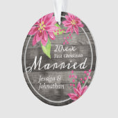 初めてのクリスマス結婚したフローラ オーナメント (正面)