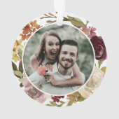 初めてのクリスマス結婚したフローラ オーナメント (裏面)