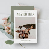 初めてのクリスマス結婚したモダンの写真 シーズンカード