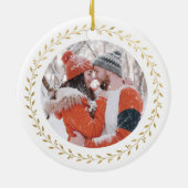 初めてのクリスマス結婚した及びセメリーラミックオーナメント セラミックオーナメント (裏面)