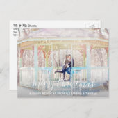 初めてのクリスマス結婚した婚約した新年 | フォト シーズンポストカード (正面/裏面)