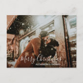 初めてのクリスマス結婚した婚約した白 |写真 シーズンポストカード (正面)