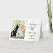 初めてのクリスマス結婚した金ゴールドハートカード カード (正面)