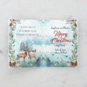 「初めてのクリスマス結婚した」モダンフローラWatercolor シーズンカード (内部)