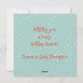 初めてのクリスマス結婚した- 2匹のかわいい猫 シーズンカード (裏面)