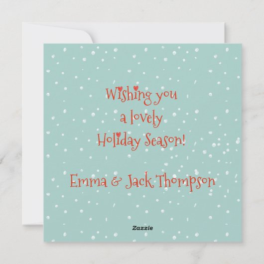 初めてのクリスマス結婚した- 2匹のかわいい猫 シーズンカード (裏面)