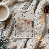 初めてのクリスマス結婚したBow写真クリスマス シーズンカード