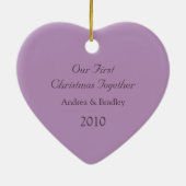 初めてのクリスマス結婚のオーナメント セラミックオーナメント (裏面)