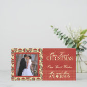初めてのクリスマス結婚の写真カード シーズンカード (スタンド正面)