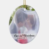 初めてのクリスマス結婚の写真 セラミックオーナメント (右)