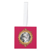 初めてのクリスマス結婚のPhoto Cubeオーナメント キューブオーナメント (正面)