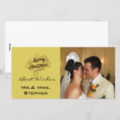 初めてのクリスマス結婚ズの写真カード(黄色) シーズンカード (正面/裏面)