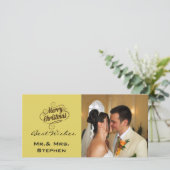 初めてのクリスマス結婚ズの写真カード(黄色) シーズンカード (スタンド正面)