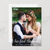 初めてのクリスマス結婚ズカップル写真 ポストカード (正面/裏面)