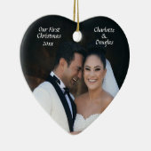 初めてのクリスマス結婚 – の写真 –  セラミックオーナメント (右)