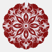 初めてのクリスマス赤犬の写真 オーナメントカード (裏面)