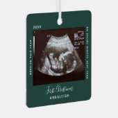 初めてのクリスマス超音波写真メリーホリデイ メタルオーナメント (正面右)