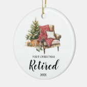 初めてのクリスマス退職したギフト セラミックオーナメント (左)