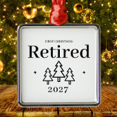 初めてのクリスマス退職した退職後 メタルオーナメント