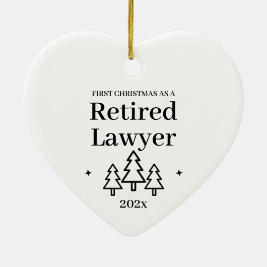 初めてのクリスマス退職した退職 セラミックオーナメント (裏面)