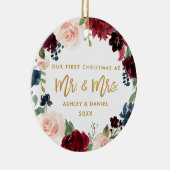 初めてのクリスマス金ゴールドフローラ |戻る写真 セラミックオーナメント (右)