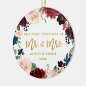 初めてのクリスマス金ゴールドフローラ |戻る写真 セラミックオーナメント (左)